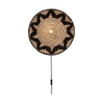 Good&Mojo Wandlamp Andros Zwart/Natural | Geschikt voor 1x E27 