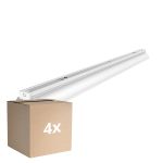 Voordeelpak 4x Noxion Montagebalk Click Reflector V2 LED T8 | Geschikt voor 1x 120cm LED Buis