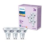 Voordeelpak 3x Philips LED Spot GU10 PAR16 5W 355lm 36D - 827 Zeer Warm Wit