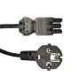 Noxion GST - Compatibel Voedingskabel Zwart - Vrouwlijk + Schuko Europlug - 2m - 3 pole 1,5mm2